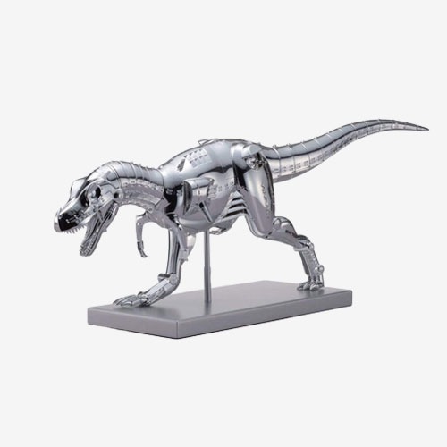 Hajime Sorayama T-Rex Cyborg Dinosaur Figure Silver 하지메 소라야마 T-Rex 공룡 피규어
