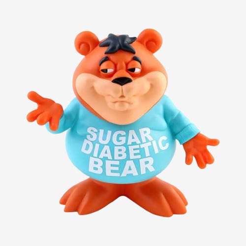 Ron English Popaganda Cereal Killers Sugar Diabetic Bear Figure Multi